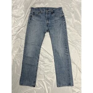 Levi's 501 Original Straight Leg Jeans Men's 32x30 Button Fly Light Wash Comfort